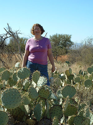 Lora in a cactus patch
