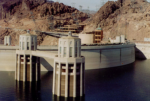 Back of Hoover Dam