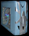 Blue computer case